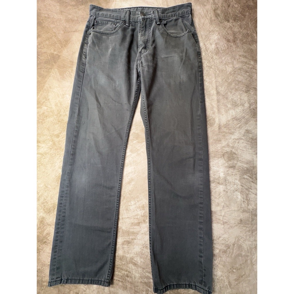 Levis white-tab 505 gray denim jeans - mens *33 x 31 Pants Distressed Crotch